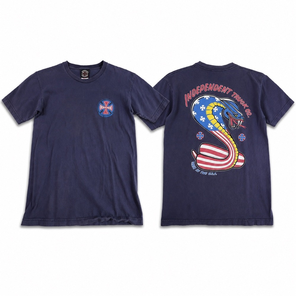 Independent Truck Co Cobra Tee Mens S Bayside Made USA Skate Shirt‎ Rare